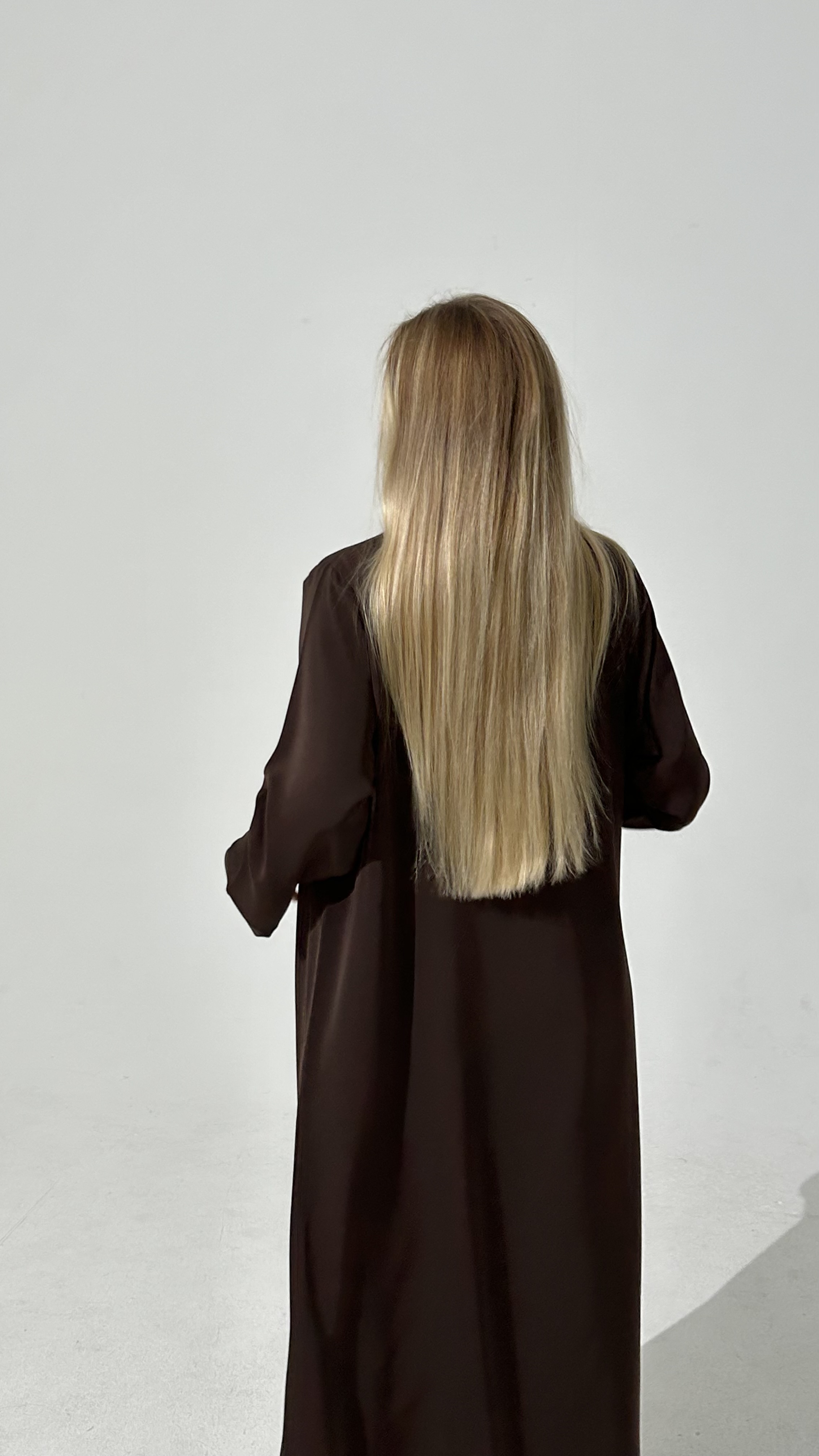 Pleated Front Open Abaya